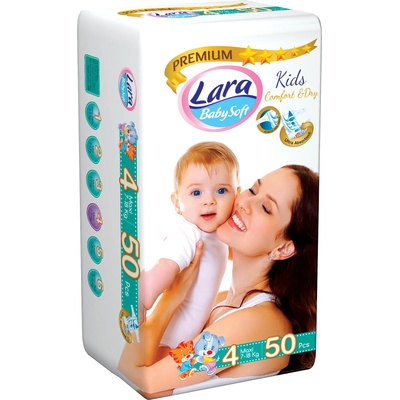 Lara Бебешки пелени Lara Premium - Maxi, 7-18 kg, 50 броя (54304)