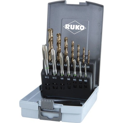 RUKO Sada strojních závitníků a vrtáků M3 - M12 245051RO