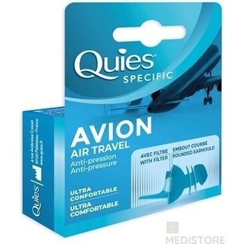 Quies AVION Chrániče sluchu do lietadla 1x2 ks