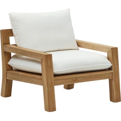 Kave Home Forcanera bílé látkové zahradní křeslo