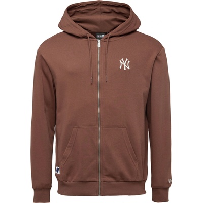 New Era NEW YORK YANKEES MLB MIDI LEAGUE ESSENTIAL Hoodie Hnědá Bílá