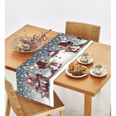 Mondo Vánoční gobelínový běhoun Sáně Chenille IT017 40x130 cm