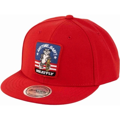 Meatfly Alfy Snapback červená