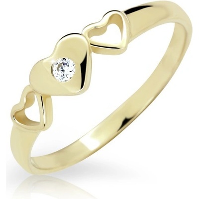 Danfil Zlatý dámský prsten 1873 srdíčko