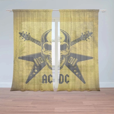 Sablio Záclony ACDC Lebka: 2ks 150x250cm