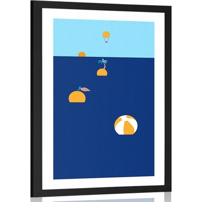 Plakát s paspartou vánek letních prázdnin - 40x60 no frame