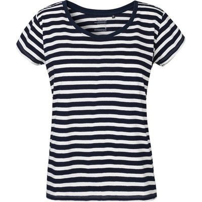 Neutral Dámské tričko Loose Fit z organické Fairtrade bavlny Bílá / tmavě modrá