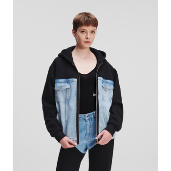 KARL LAGERFELD JEANS KLJ JERSEY DENIM JACKET modrá