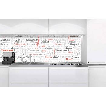DIMEX ART Фототапет за кухня - надписи благодаря 180 x 60 см