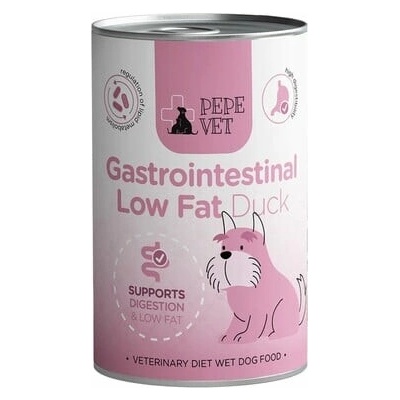 Paka Zwierzaka Pepe Vet Gastrointestinal Low Fat Duck 400 g