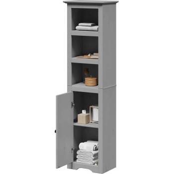 vidaXL Шкаф за баня BODO сив 44x30x160 см (4016862)