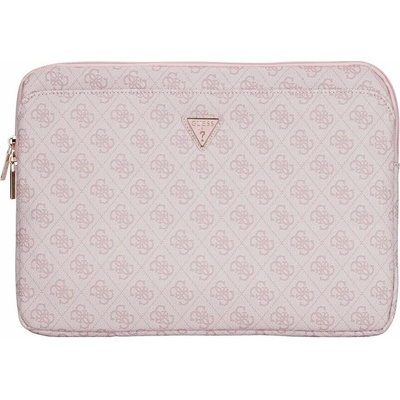 Guess PU 4G Triangle Logo Obal pro Notebook 14" - ruzová 14543222
