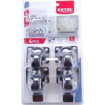 Extol Premium Extol kolieska pre plastový box L, 4 kusy, 8856076