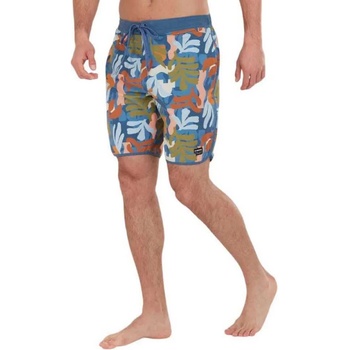 Fundango Бански гащета Fundango Neal swimming shorts - Blue (Blue Pattern)