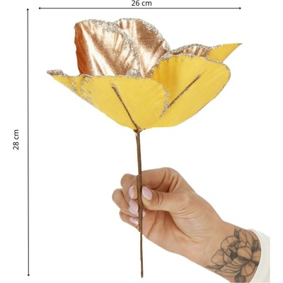Springos Umelý kvet magnólie, 26 cm, 38 cm S-CA1233