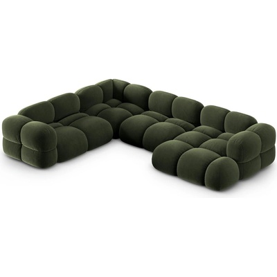 Cosmopolitan Design Зелен кадифен ъглов диван (ляв ъгъл/U форма) Loretto - Cosmopolitan Design (COS_UL_120_F1_LORETTO4)