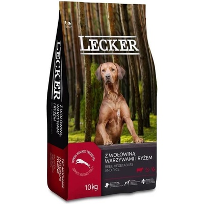 Lecker Adult Hovězí se zeleninou a rýží 10 kg
