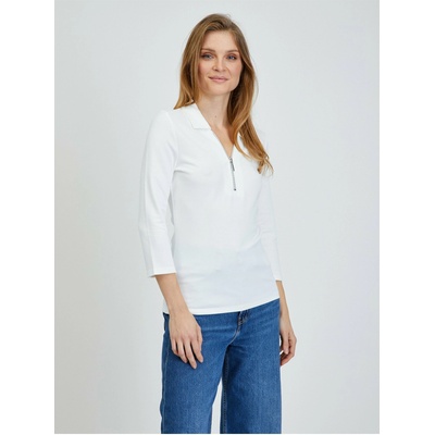 Orsay Кремава тениска с три четвърти ръкав ORSAY Orsay | Byal Bezhov | ЖЕНИ | XS