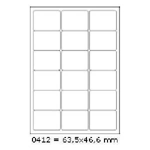 CDRmarket Самозалепващи етикети 63, 5 x 46, 6 mm, 18 етикета, A4, 100 листа (R0ECO.0412A)