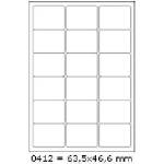 CDRmarket Самозалепващи етикети 63, 5 x 46, 6 mm, 18 етикета, A4, 100 листа (R0ECO.0412A)