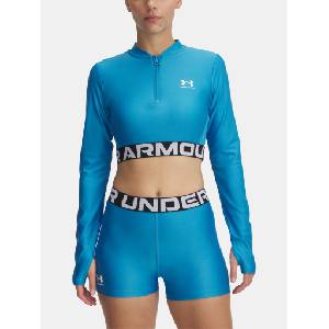 Under Armour Women's HeatGear Rib 1/4 Zip LS тениска Under Armour | Sin | ЖЕНИ | M - zoot - 80,66 лв