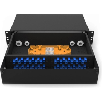 Conneu 19" пач панел (ODF) за 48 симплексни SC адаптера, 2U, изтеглящ се, Conneu (CNOP-999308)