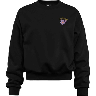 Dámska oversized mikina z nečesaného fleecu čierna