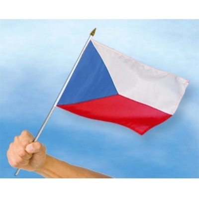 Vlajka Česká republika 30 x 45 cm na tyčke