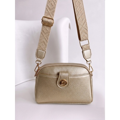 Mini crossbody kabelka s dvojitým vnútrom | Praktická kabelka zlatá