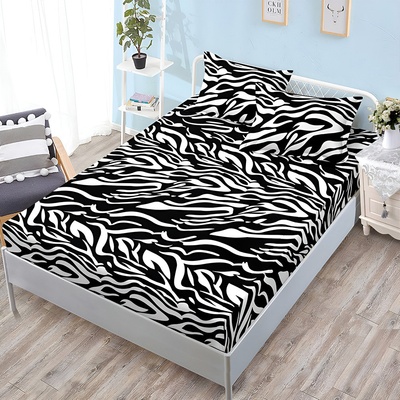 EmonaMall Долен чаршаф с ластик и две калъфки (за матрак 140x200) EmonaMall, 3 части - Модел S18288 (S18288-4444c8)