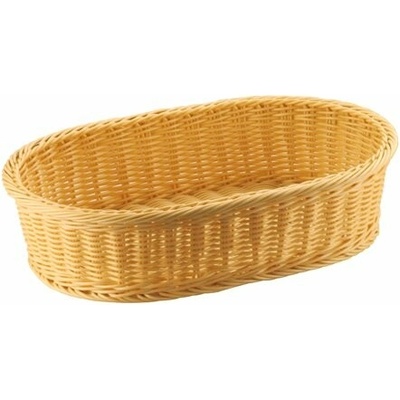 Oválný košík 38 x 26,5 cm polyratan světlý 100032266