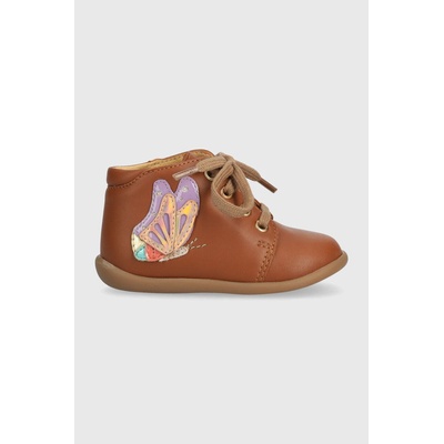 Pom D'api Детски половинки обувки от кожа Pom D'api STAND-UP FLY в кафяво (P1AFBP0401.19.23)