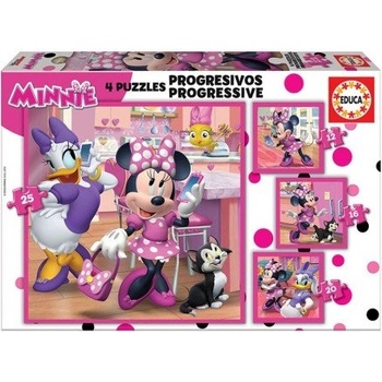 Image 1 of Educa - Детски пъзел Minnie малки помощници 4бр 17630
