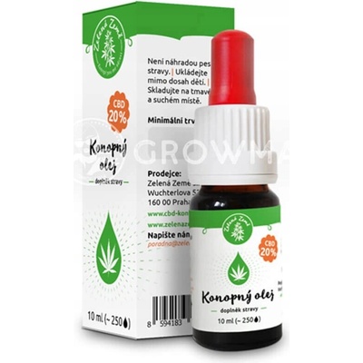 Zelená Země CBD Konopný olej 20% 10 ml