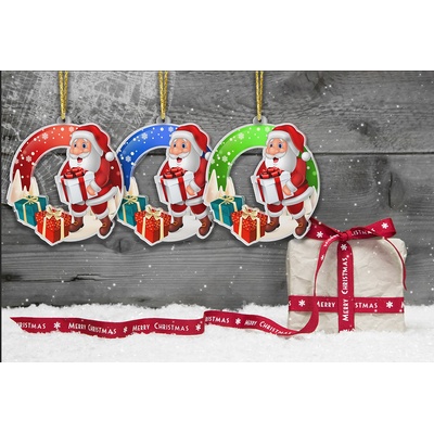 Bauer Decor Akrylátová vánoční ozdoba kulatá Santa Claus univerzální Modrá