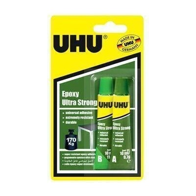 Lepidlo, silné, dvousložkové, 2×10 ml, UHU "Epoxy Ultra Strong"