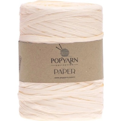 POPYARN Papírová příze Paper B521 - krémová, 250g 360m