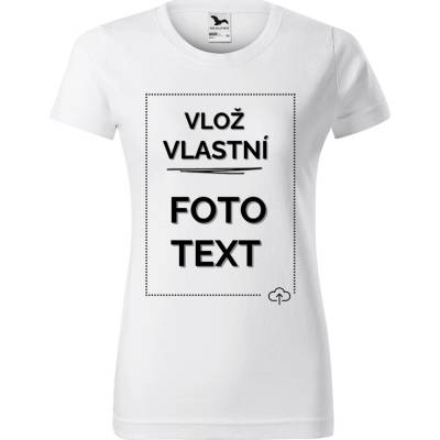 Dámské tričko s potiskem Bílá