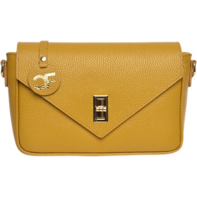 Carla Ferreri dámská kožená crossbody kabelka CF1948T Senape
