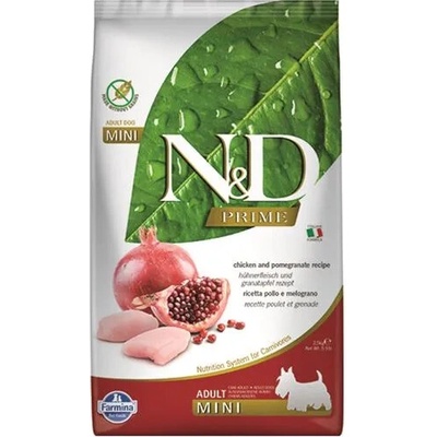 N&D Prime Dog Adult Mini Grain Free kuře & granátové jablko 2,5 kg