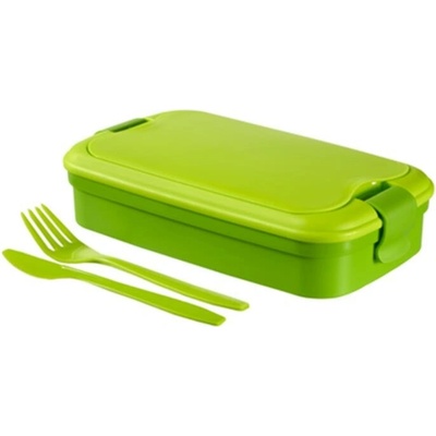 Krabička na jedlo s príborom, CURVER „Lunch&Go“, zelená 224315
