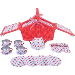 Bigjigs Toys - Детски сервиз за чай с кошница - bebetabg