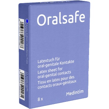 Oral Safe Single: Strawberry, 8 latex-sheets