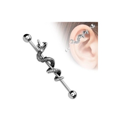 Piercingate Industrial piercing had PIN00053 stříbrná