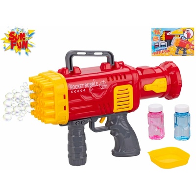 Mikro trading Sun Fun Bublifukovač pistole na baterie 21 cm s náplní 2 ks