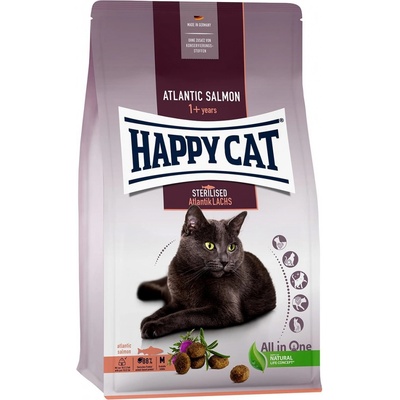 Happy Cat Sterilised Adult atlantský losos 10 kg