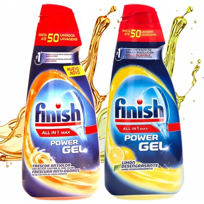 Finish Gél All in One do umývačky riadu Mix Lemon + Orange 2 x 1 l