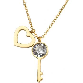 HARAHU Колие Heart Key - Златна KP21068 (21068)