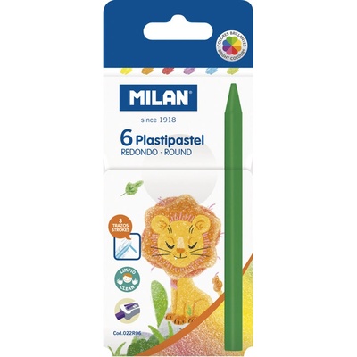 MILAN okrúhle plastické 6 ks