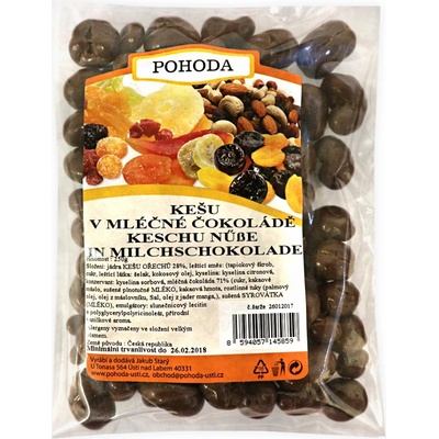 Velkoobchod Pohoda Kešu v mléčné čokoládě 250 g